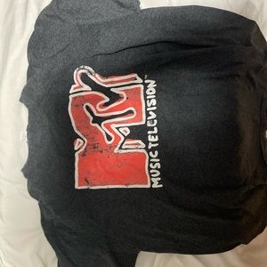 Retro MTV T-Shirt, Grey+Red